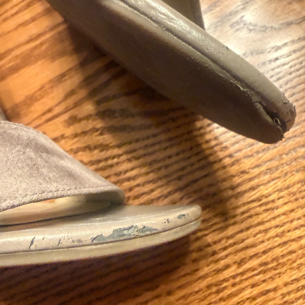 Naturalizer Taupe Suede Crisscross Wedge Sandals - Picture 4 of 4